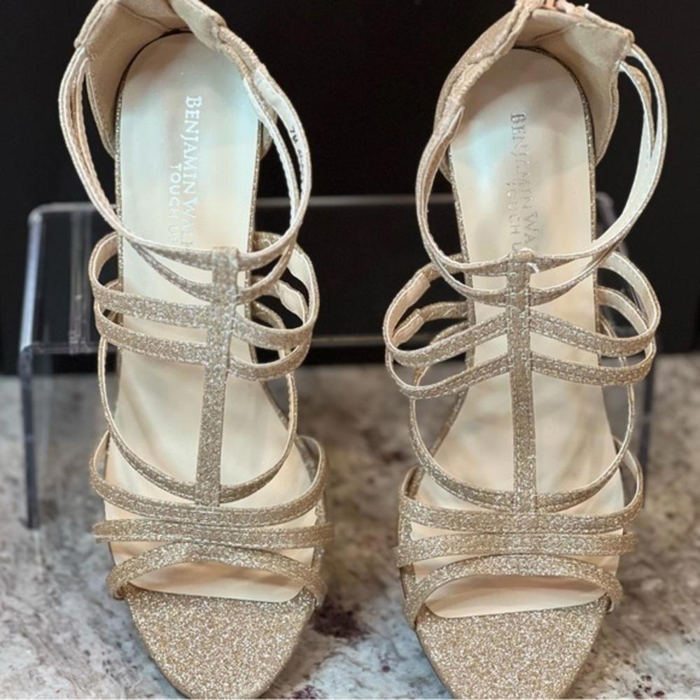 New Benjamin Walk Touch Ups Rhyan Strappy Champagne Glitter Heels (Bwxx007) — image 5 of 6